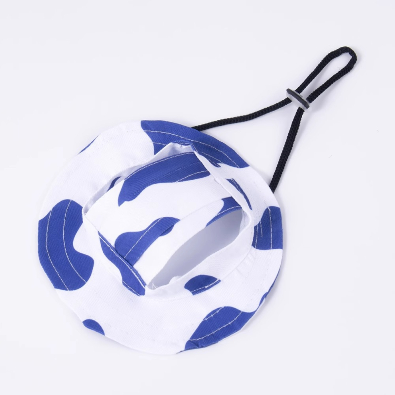 Шапка за кучета с открити уши, регулируема шапка за защита от слънце за външна употреба, шапка за рибар за малки и средни кучета Теди Корги