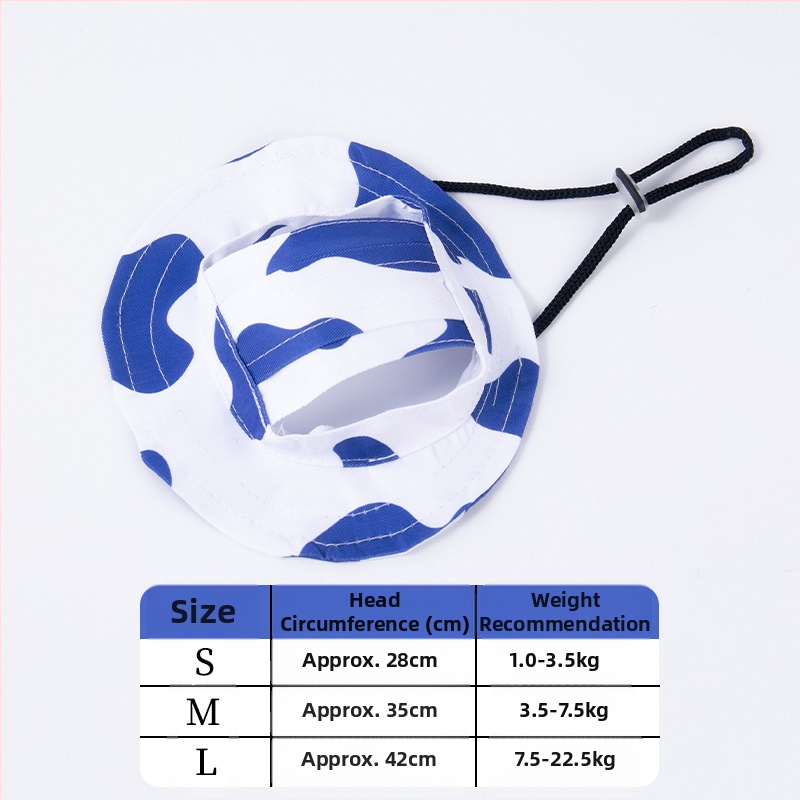 Шапка за кучета с открити уши, регулируема шапка за защита от слънце за външна употреба, шапка за рибар за малки и средни кучета Теди Корги