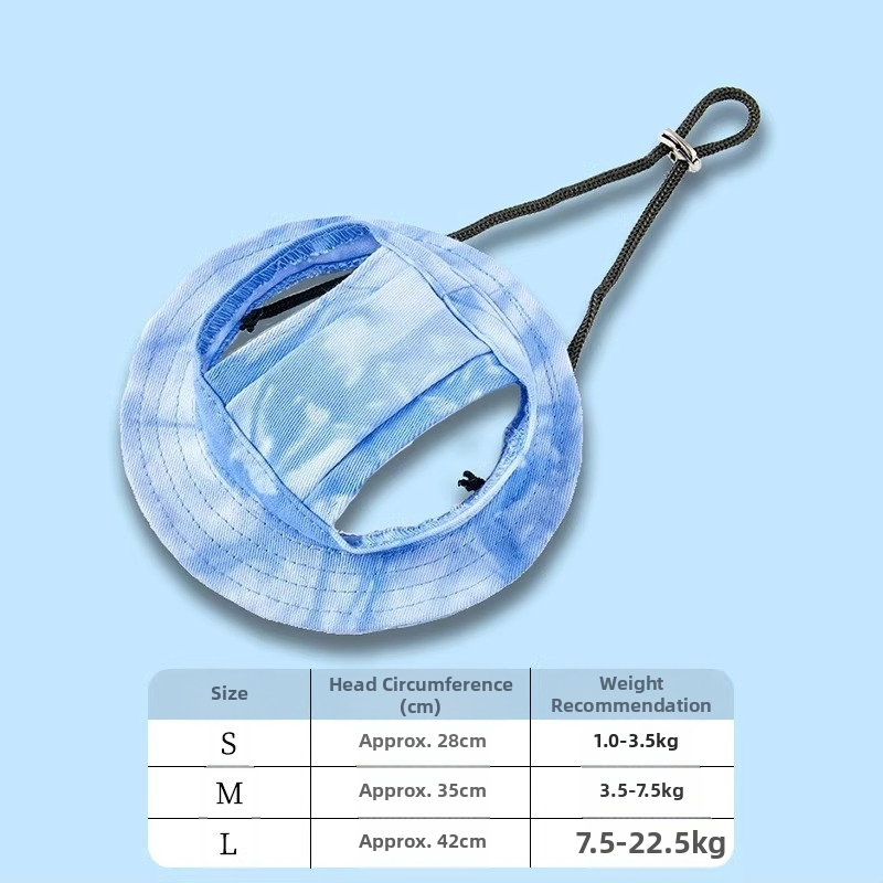 Шапка за кучета с открити уши, регулируема шапка за защита от слънце за външна употреба, шапка за рибар за малки и средни кучета Теди Корги