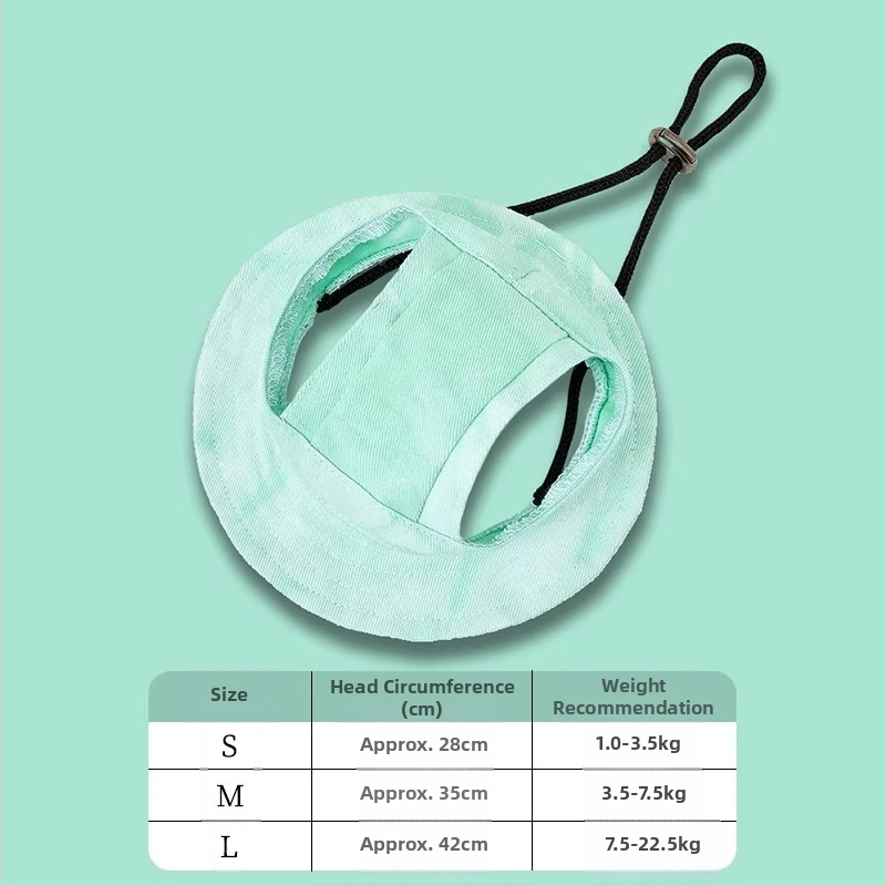 Шапка за кучета с открити уши, регулируема шапка за защита от слънце за външна употреба, шапка за рибар за малки и средни кучета Теди Корги