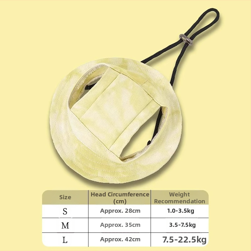 Шапка за кучета с открити уши, регулируема шапка за защита от слънце за външна употреба, шапка за рибар за малки и средни кучета Теди Корги