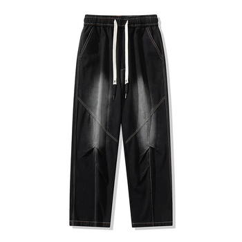 Ανδρικά τζιν American Wide Leg, casual, νέα, ρετρό, μοντέρνα, ίσια, χαλαρά παντελόνια, casual παντελόνια, μεγάλα μεγέθη