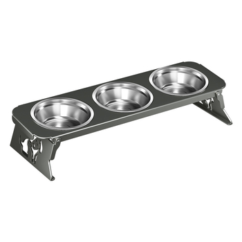 Μπολ για κατοικίδια από ανοξείδωτο ατσάλι, διπλό μπολ, πτυσσόμενο μπολ τροφής για μικρά σκυλιά, ειδικό μπολ με ενισχυμένη προστασία λαιμού για την αποφυγή ανατροπής του μπολ νερού για γάτες