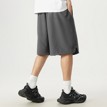 Ανδρικά σορτς American High Street με ελαστική μέση, καλοκαιρινά, μοντέρνα, χαλαρά, ίσια παντελόνια πέντε σημείων