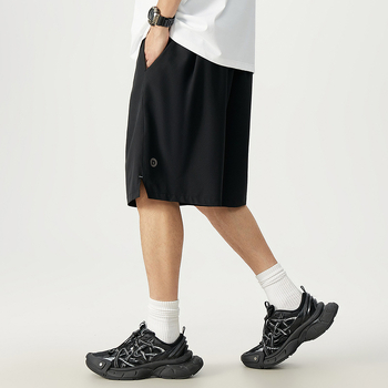 Ανδρικά σορτς American High Street με ελαστική μέση, καλοκαιρινά, μοντέρνα, χαλαρά, ίσια παντελόνια πέντε σημείων