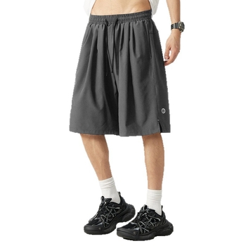 Ανδρικά σορτς American High Street με ελαστική μέση, καλοκαιρινά, μοντέρνα, χαλαρά, ίσια παντελόνια πέντε σημείων