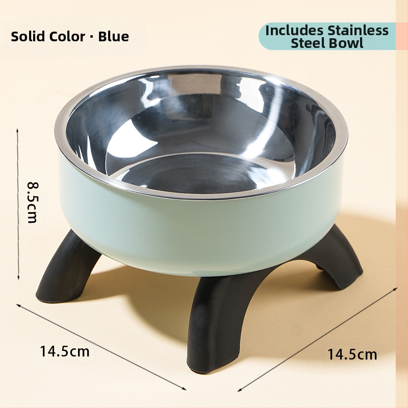 Kassi kõrge kauss kaelakaitsega kassikauss lemmikloomale roostevabast terasest kauss libisemisvastane ümberminekuvastane koerakauss koeratoidukleit piiriülene uus stiil