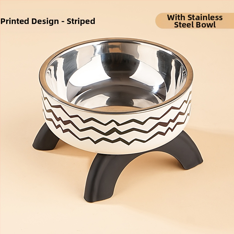 Kassi kõrge kauss kaelakaitsega kassikauss lemmikloomale roostevabast terasest kauss libisemisvastane ümberminekuvastane koerakauss koeratoidukleit piiriülene uus stiil