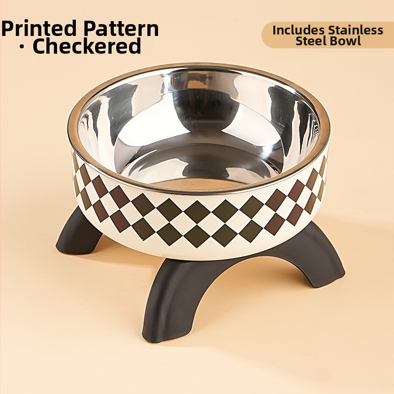 Kassi kõrge kauss kaelakaitsega kassikauss lemmikloomale roostevabast terasest kauss libisemisvastane ümberminekuvastane koerakauss koeratoidukleit piiriülene uus stiil