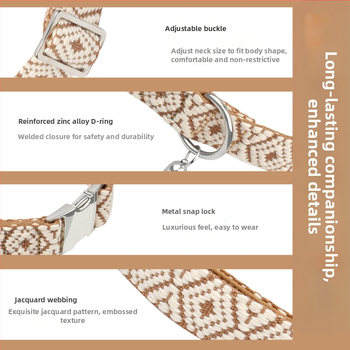 Σετ λουριών από νάιλον κολάρο για κατοικίδια, μικρά, μεσαία και μεγάλα σκυλιά, πολυλειτουργικό, χειροποίητο πλεγμένο σχοινί για σκύλους, ανακλαστικό σχέδιο