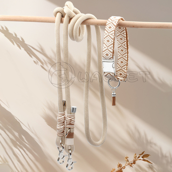 Σετ λουριών από νάιλον κολάρο για κατοικίδια, μικρά, μεσαία και μεγάλα σκυλιά, πολυλειτουργικό, χειροποίητο πλεγμένο σχοινί για σκύλους, ανακλαστικό σχέδιο