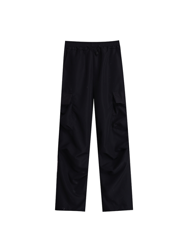 Mustad kombinesoonid naissoost keskkooliõpilastele kevad 2025 uued lühikesed lahedad ninakad laiad kiirelt kuivavad Ameerika spordipüksid