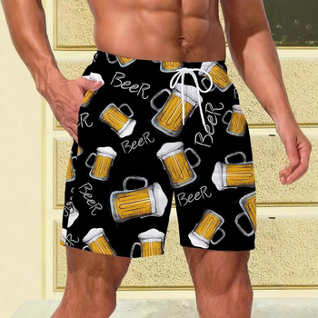 Piiriülesed uued suvised õlled 3D-digitaalprintimisega meeste puhkuse- ja rannapüksid, vabaaja hingavad spordipüksid, hulgimüük