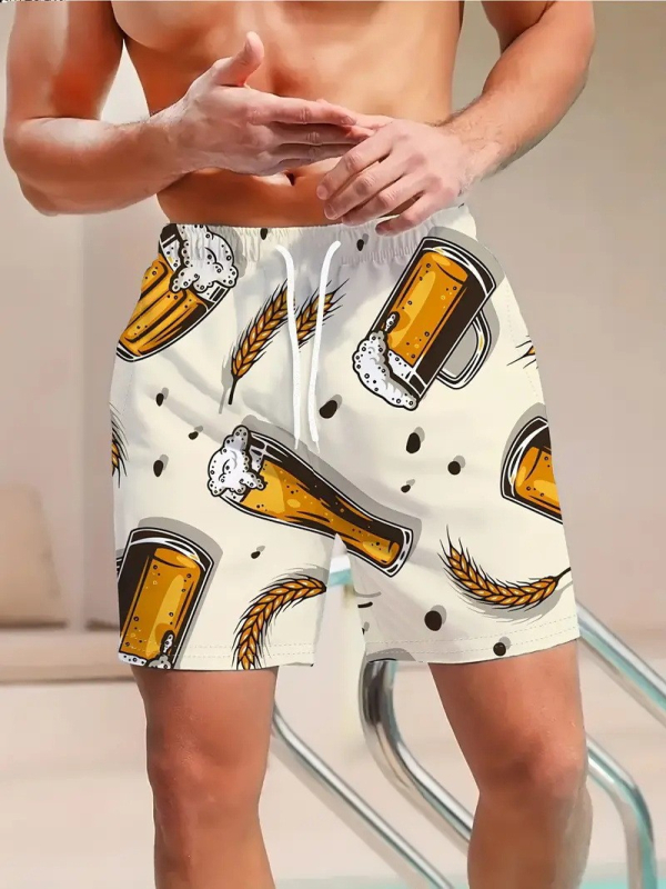 Piiriülesed uued suvised õlled 3D-digitaalprintimisega meeste puhkuse- ja rannapüksid, vabaaja hingavad spordipüksid, hulgimüük