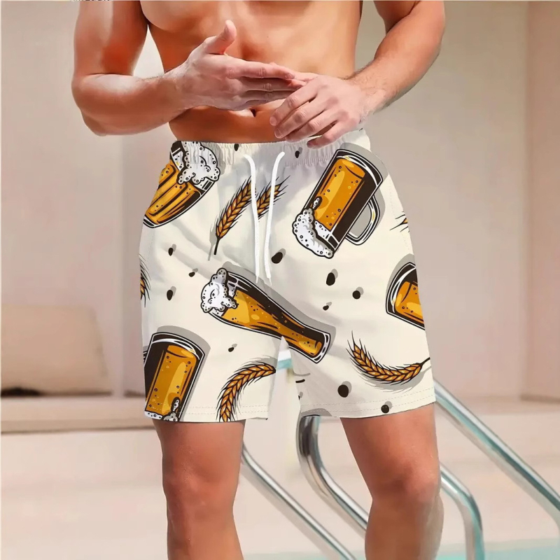 Piiriülesed uued suvised õlled 3D-digitaalprintimisega meeste puhkuse- ja rannapüksid, vabaaja hingavad spordipüksid, hulgimüük