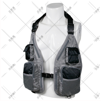 Pārrobežu jauni produkti - vienkāršu makšķerēšanas vestu paaudze, kas izgatavota no elpojošas sieta āra atpūtas makšķerēšanas vestei.