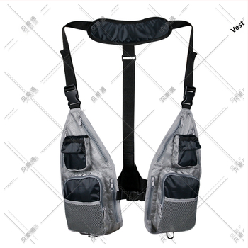 Pārrobežu jauni produkti - vienkāršu makšķerēšanas vestu paaudze, kas izgatavota no elpojošas sieta āra atpūtas makšķerēšanas vestei.