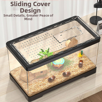 Κλουβί για χάμστερ, ειδικό κλουβί Golden Bear για αρχάριους, διαφανές, τεμπέλικο, μεγάλο, πολυτελές, ακρυλικό κλουβί τοπίου