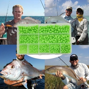 400/900 vienetų masalas alyvuogių spalvos karoliukai fluorescencinė naktinė lemputė plastikinis žuvų masalo karoliukų kostiumas su apsaugos nuo susidūrimo karoliukais