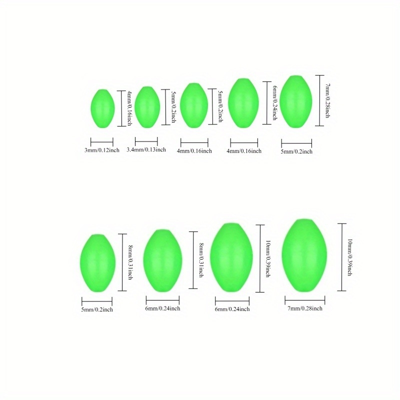 400/900 vienetų masalas alyvuogių spalvos karoliukai fluorescencinė naktinė lemputė plastikinis žuvų masalo karoliukų kostiumas su apsaugos nuo susidūrimo karoliukais