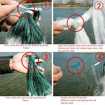 Трислойна риболовна мрежа от зелена телена мрежа 1,5 метра 2 метра 3 метра 4 метра висока потъваща мрежа трислойна риболовна мрежа лепкава телена мрежа риболовна мрежа висяща мрежа