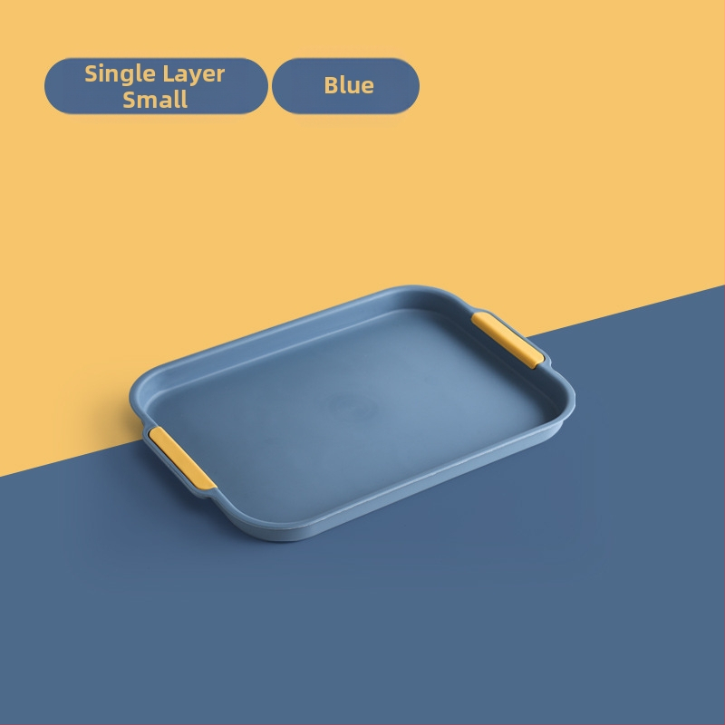 Vandens puodelio išleidimo padėklas namams, svetainei, dvigubo sluoksnio padėklas, stačiakampis arbatos padėklas, vaisių padėklas, plastikinė kūrybinė vakarienės lėkštė