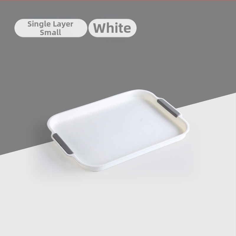 Vandens puodelio išleidimo padėklas namams, svetainei, dvigubo sluoksnio padėklas, stačiakampis arbatos padėklas, vaisių padėklas, plastikinė kūrybinė vakarienės lėkštė