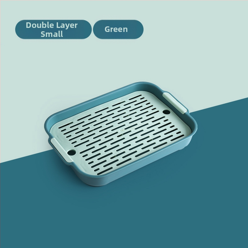 Vandens puodelio išleidimo padėklas namams, svetainei, dvigubo sluoksnio padėklas, stačiakampis arbatos padėklas, vaisių padėklas, plastikinė kūrybinė vakarienės lėkštė