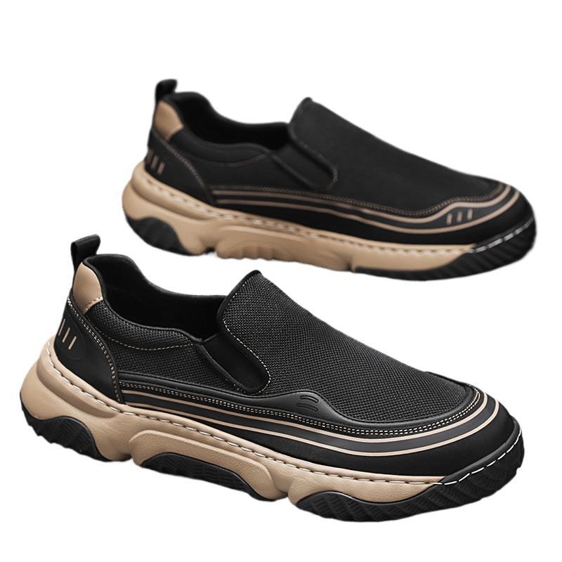 Vīriešu apavi Vasaras jaunā 2025. gada modes audekla apavi Tīkla elpojoši pret smaku uzvelkami uzvelkami ikdienas apavi āra lietošanai
