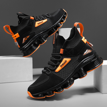 46. aasta meeste suured suurused, suured suvised paksu tallaga teradega spordi- ja vabaajajalatsid, meeste kootud hingavad reisijalatsid