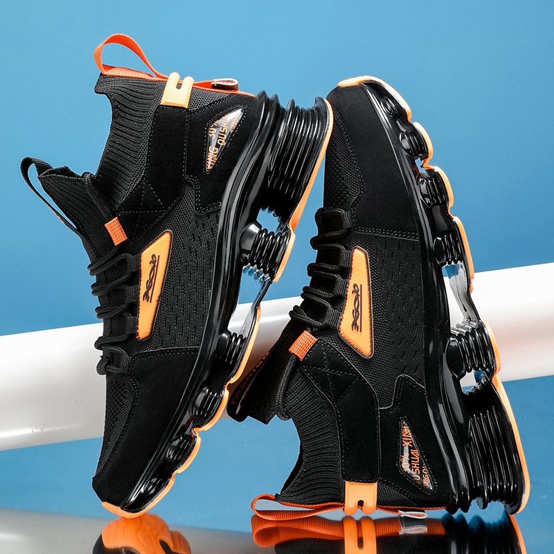 46. aasta meeste suured suurused, suured suvised paksu tallaga teradega spordi- ja vabaajajalatsid, meeste kootud hingavad reisijalatsid