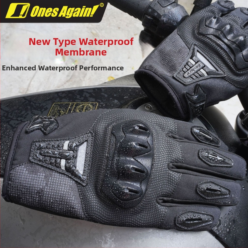 OnesAgain motocikla braukšanas cimdi rudens un ziemas silti vīriešu elektriskās automašīnas pretkritienu motocikla motocikls MG07P