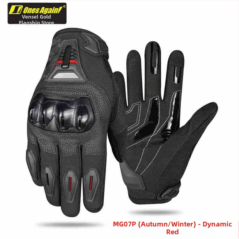 OnesAgain motocikla braukšanas cimdi rudens un ziemas silti vīriešu elektriskās automašīnas pretkritienu motocikla motocikls MG07P