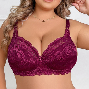 Piiriülene uus Euroopa ja Ameerika üliõhuke kaherealine terasest rõngaspitsist aluspesu, reguleeritav pluss-suuruses rinnahoidja