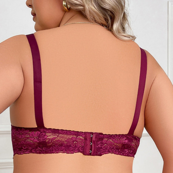 Piiriülene uus Euroopa ja Ameerika üliõhuke kaherealine terasest rõngaspitsist aluspesu, reguleeritav pluss-suuruses rinnahoidja