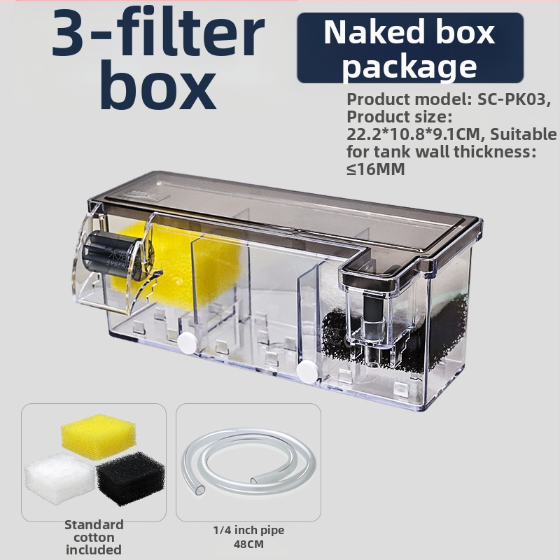 Zivju tvertnes filtra ūdens attīrīšanas cikls trīs vienā iegremdējams sūknis bruņurupuču tvertnes augšpusē esošs filtra kaste skābekļa ražošanai integrēta pilināšanas kaste