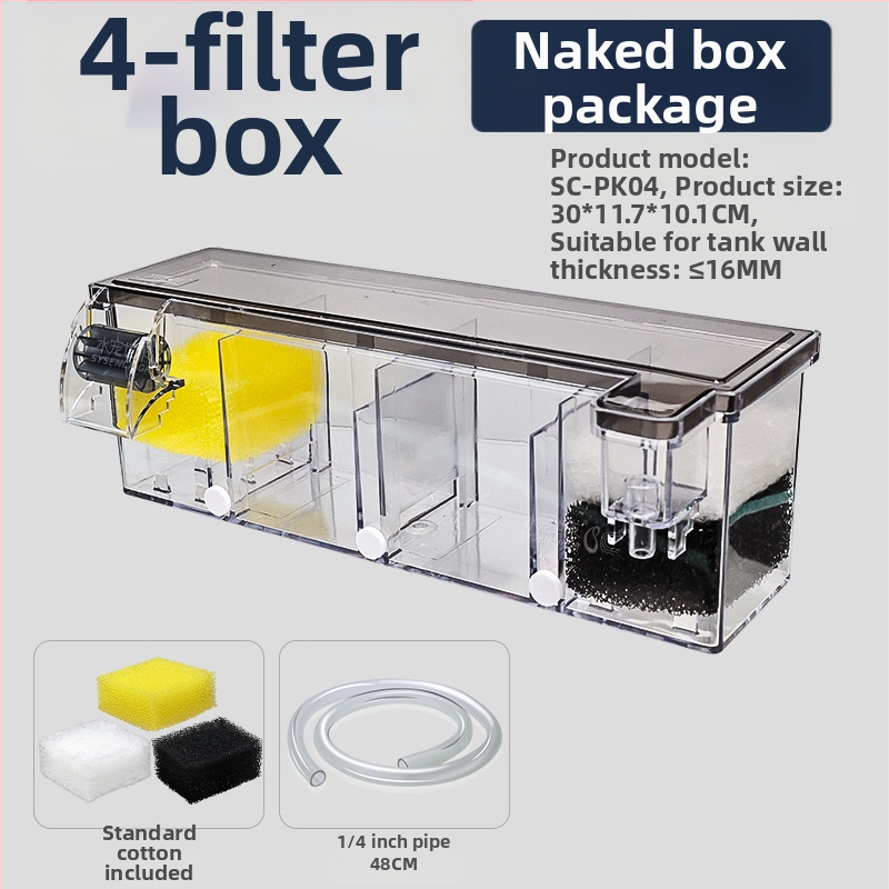 Zivju tvertnes filtra ūdens attīrīšanas cikls trīs vienā iegremdējams sūknis bruņurupuču tvertnes augšpusē esošs filtra kaste skābekļa ražošanai integrēta pilināšanas kaste