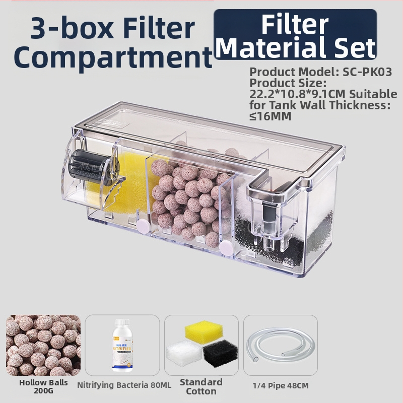 Zivju tvertnes filtra ūdens attīrīšanas cikls trīs vienā iegremdējams sūknis bruņurupuču tvertnes augšpusē esošs filtra kaste skābekļa ražošanai integrēta pilināšanas kaste