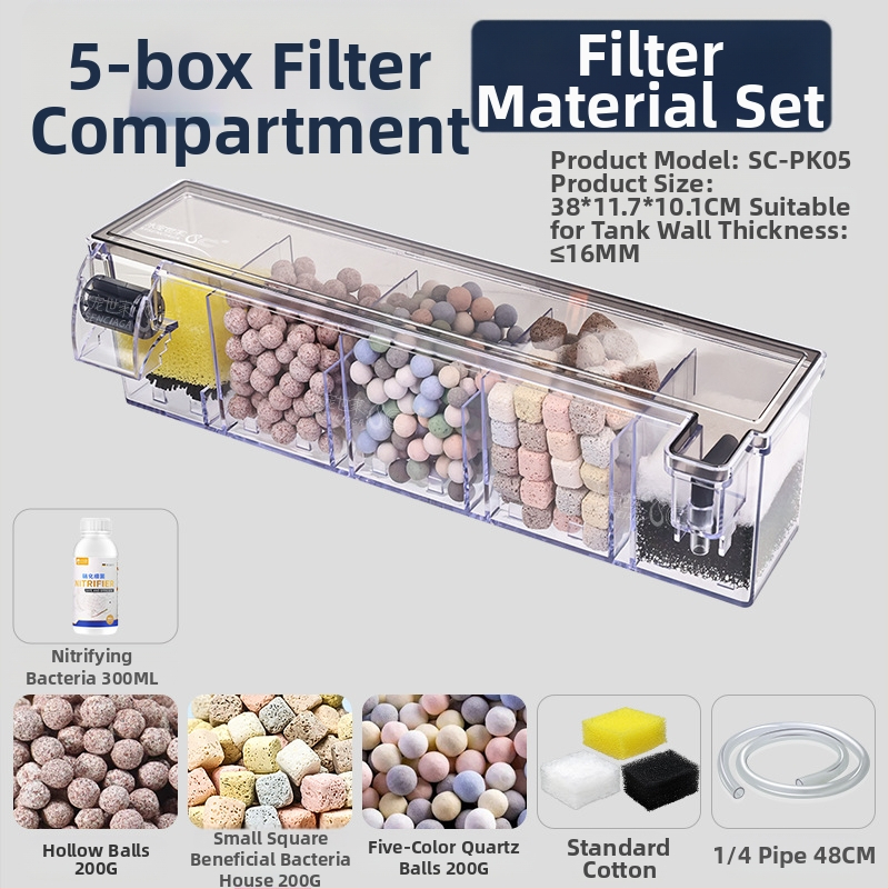 Zivju tvertnes filtra ūdens attīrīšanas cikls trīs vienā iegremdējams sūknis bruņurupuču tvertnes augšpusē esošs filtra kaste skābekļa ražošanai integrēta pilināšanas kaste