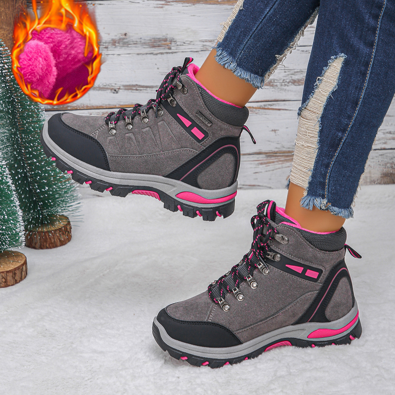 2024 m. rudens ir žiemos tarpvalstybinis turizmas, jauna pora, „Amazon“ užsienio prekyba, plius dydžio žygio batai, lauko batai, moteriški žygio batai.