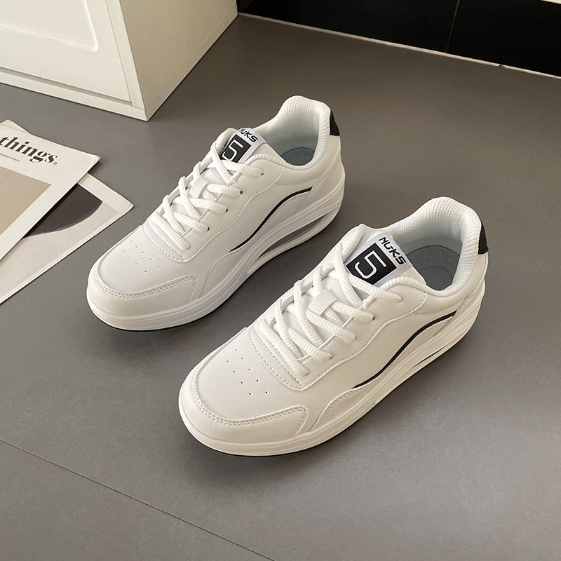 Quanzhou Jinjiang paksu tallaga naiste kingad õhkpadjaga lööke neeldavad kerged naiste kingad nahast pinnaga veekindlad libisemiskindlad kulumiskindlad vabaaja tossud naistele