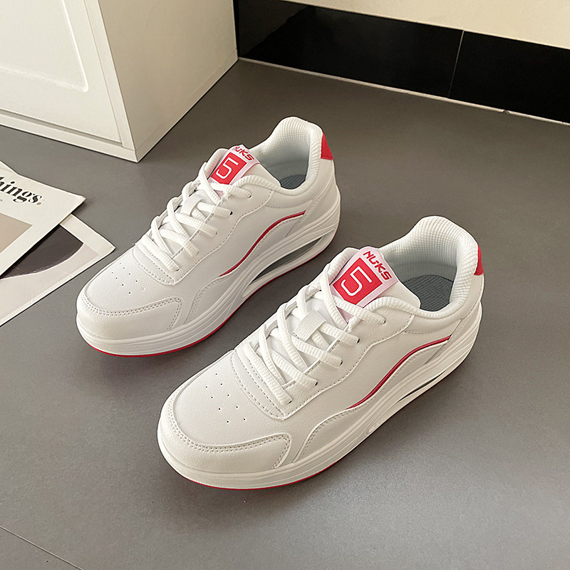 Quanzhou Jinjiang paksu tallaga naiste kingad õhkpadjaga lööke neeldavad kerged naiste kingad nahast pinnaga veekindlad libisemiskindlad kulumiskindlad vabaaja tossud naistele