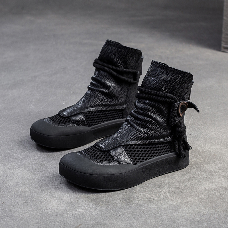 Šanhajas Jie shu 2024. gada pavasara jaunas, dobas, elpojošas retro sandales ar rāvējslēdzēju aizmugurē, romiešu stila sandales ar platformu, sieviešu apavi