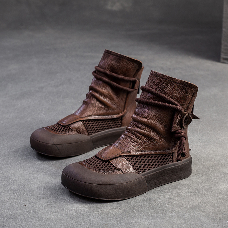 Šanhajas Jie shu 2024. gada pavasara jaunas, dobas, elpojošas retro sandales ar rāvējslēdzēju aizmugurē, romiešu stila sandales ar platformu, sieviešu apavi