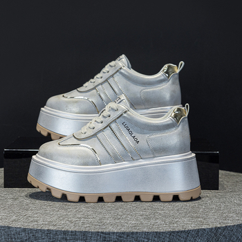 Γυναικεία παπούτσια Torre με εσωτερική αύξηση ύψους, χοντρή σόλα, γυναικεία παπούτσια Torre, νέα, ελαφριά, φθινοπωρινά παπούτσια All-match, μικρά, casual αθλητικά παπούτσια του 2025