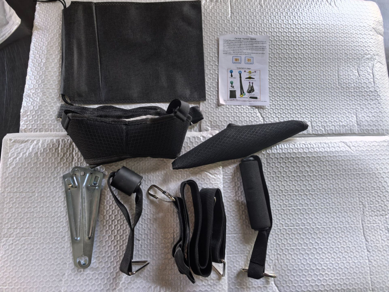 Домашен колан за окачване на врата, фиксатор за разтягане на врата, шийно сцепление, удобно устройство за окачване на врата, защита на врата, Amazon