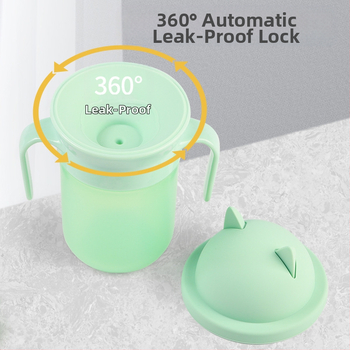 Bērnu dzeramā krūzīte 360° grādi bērnu dzeramā krūzīte dzeramā krūzīte bērnu pretaizrīšanās krūzīte ar rokturi dzeramā krūzīte