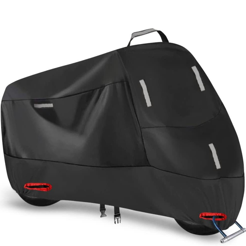 Tarpvalstybinis 210D motociklo dulkių uždangalas „Amazon“, atsparus lietui, atsparus saulei, atsparus sniegui, dulkėms, atspindinti juostelė dviračiui