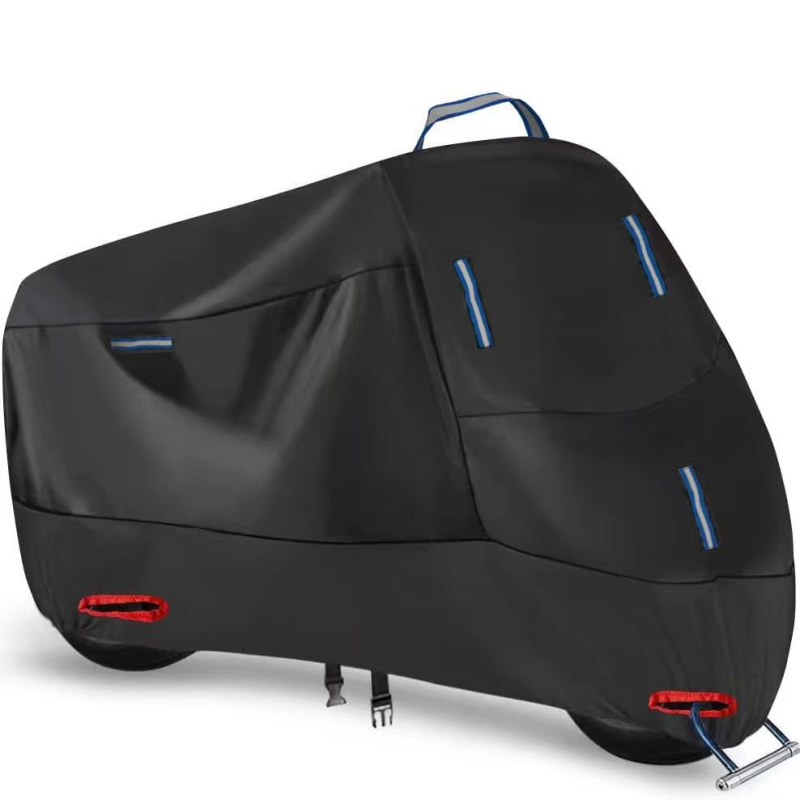 Pārrobežu 210D motocikla putekļu pārsegs Amazon lietus necaurlaidīgs saules necaurlaidīgs sniega necaurlaidīgs putekļu necaurlaidīgs atstarojošs velosipēds