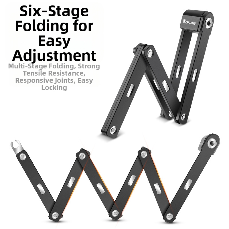 WEST BIKING сгъваема ключалка за велосипед против кражба ключалка за планински велосипед електрическа кола верига заключване оборудване за колоездене